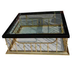 Erwin-Lambeth Fender Brass Plated Coffee Table
