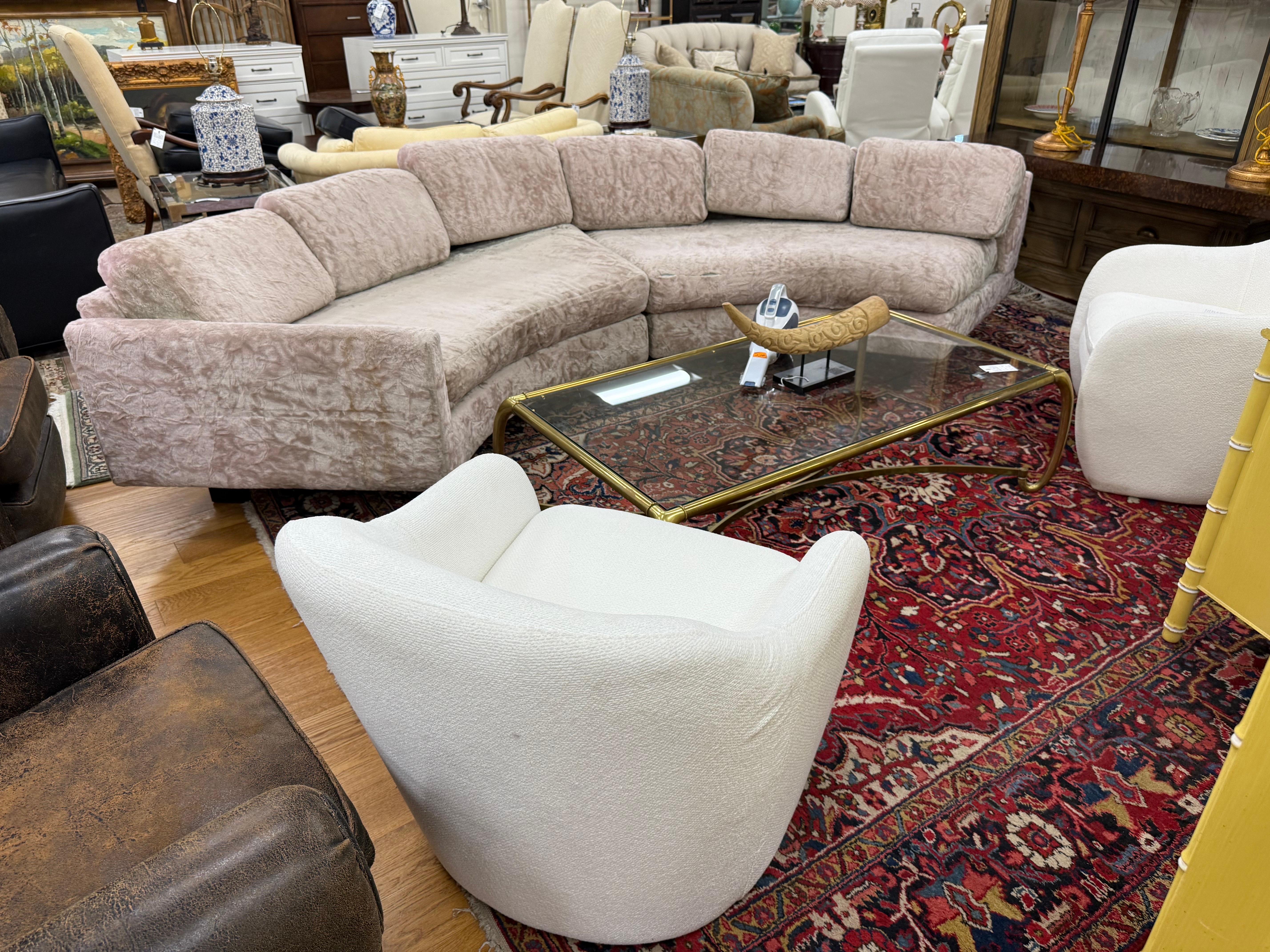 Erwin-Lambeth Iconic Mid Century Modern Two-Piece Half Moon Sectional Sofa 5
