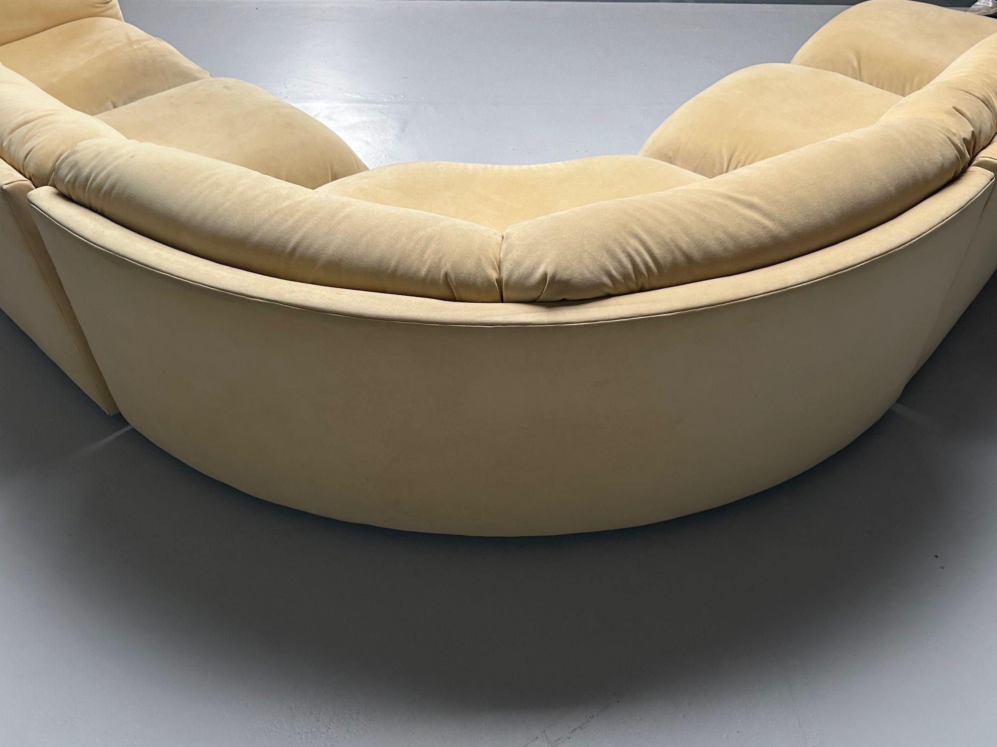 Erwin-Lambeth, mi-siècle moderne, grand canapé sectionnel modulaire, retapissé en vente 4