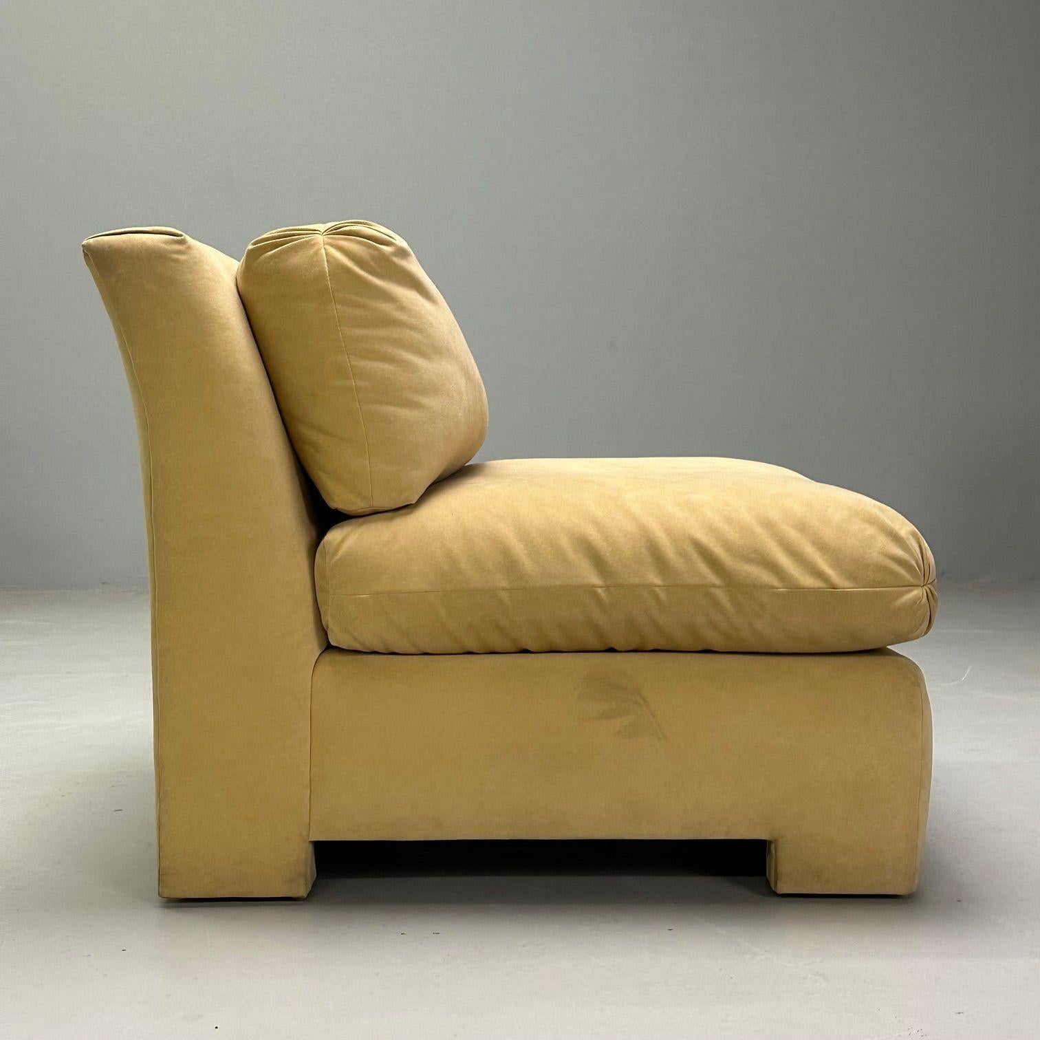Erwin-Lambeth, mi-siècle moderne, grand canapé sectionnel modulaire, retapissé en vente 9