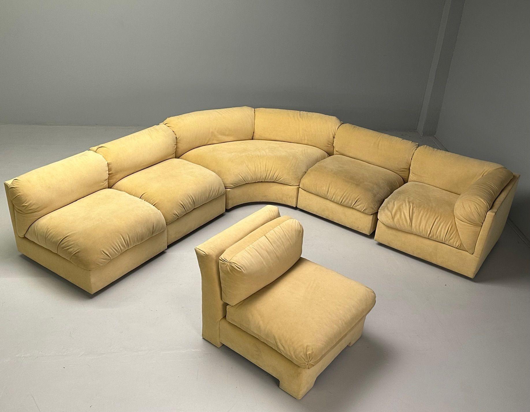 American Erwin-Lambeth, Mid-Century Modern, Large Modular Sectional Sofa, Re-upholstery For Sale