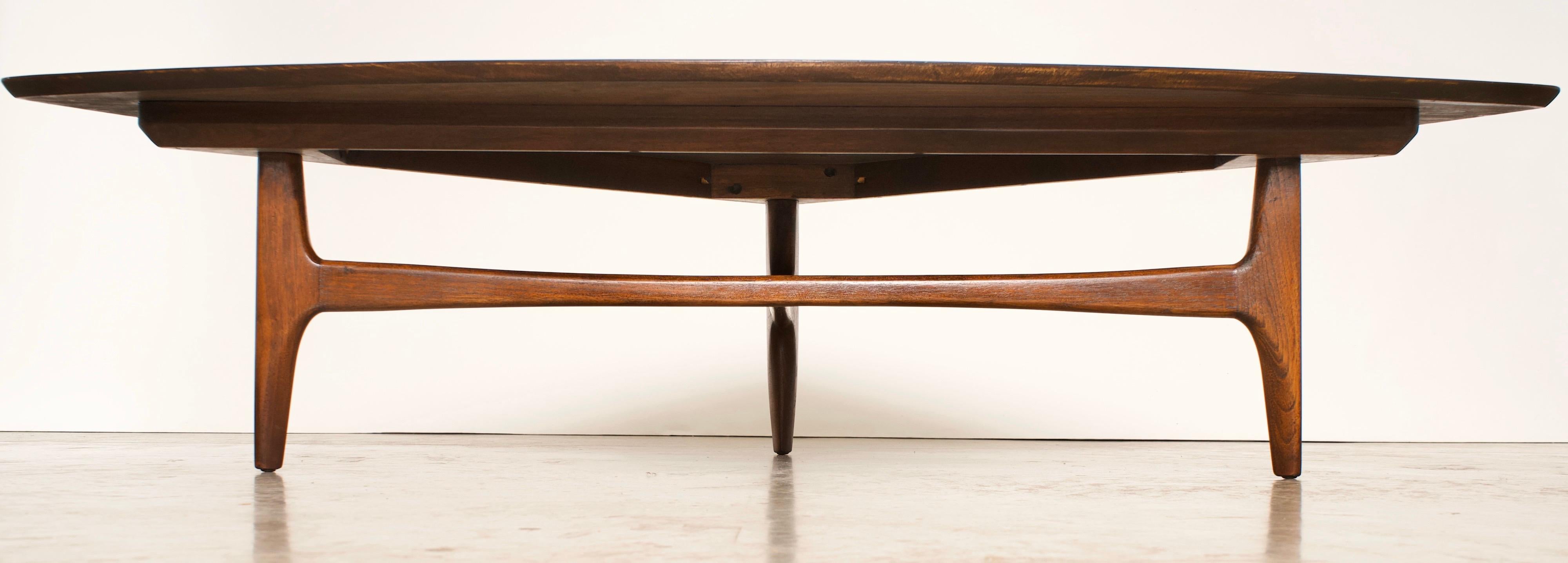Erwin Lambeth Mid-Century Modern Triangle Coffee Table 1