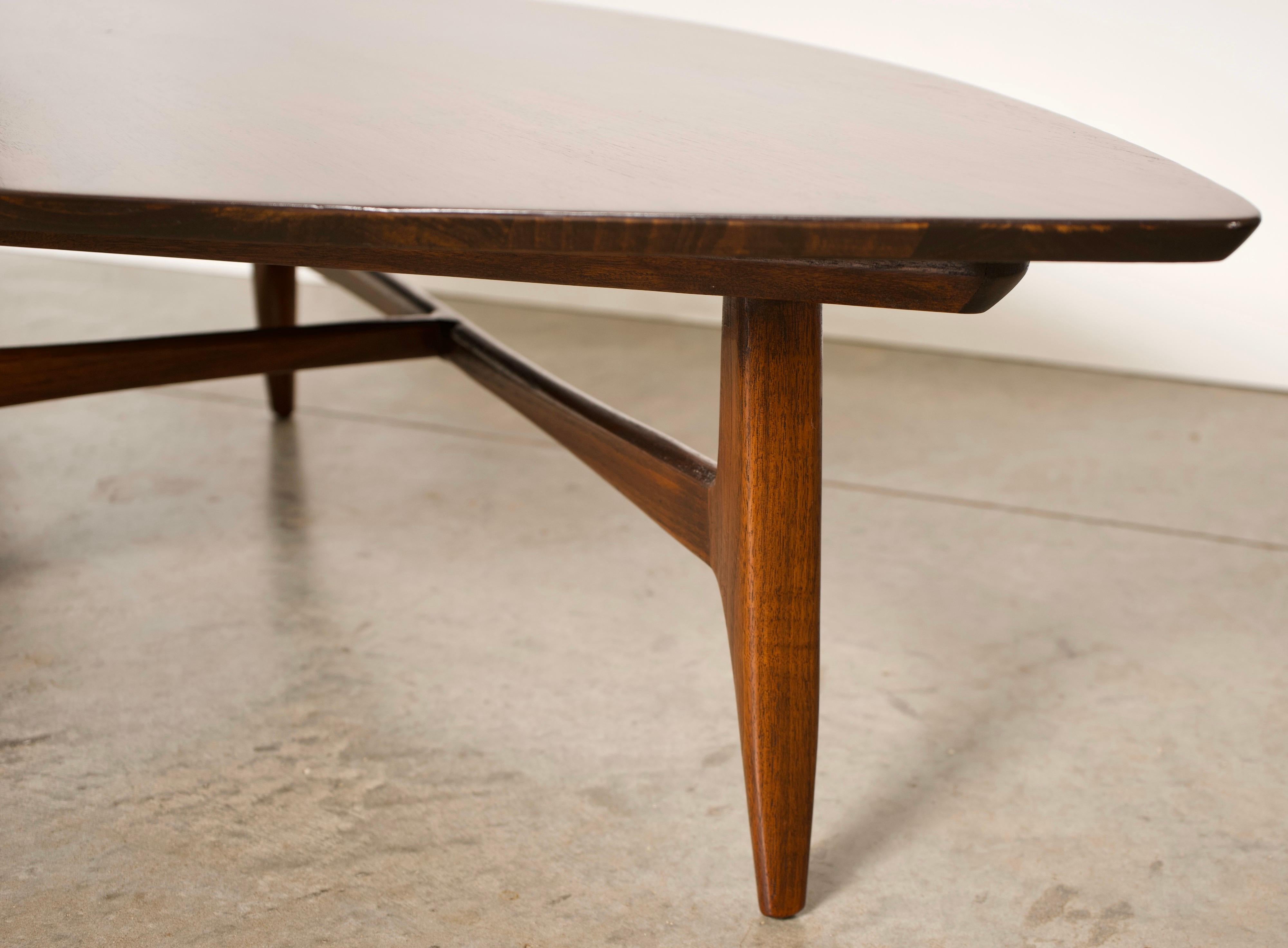 Erwin Lambeth Mid-Century Modern Triangle Coffee Table 3