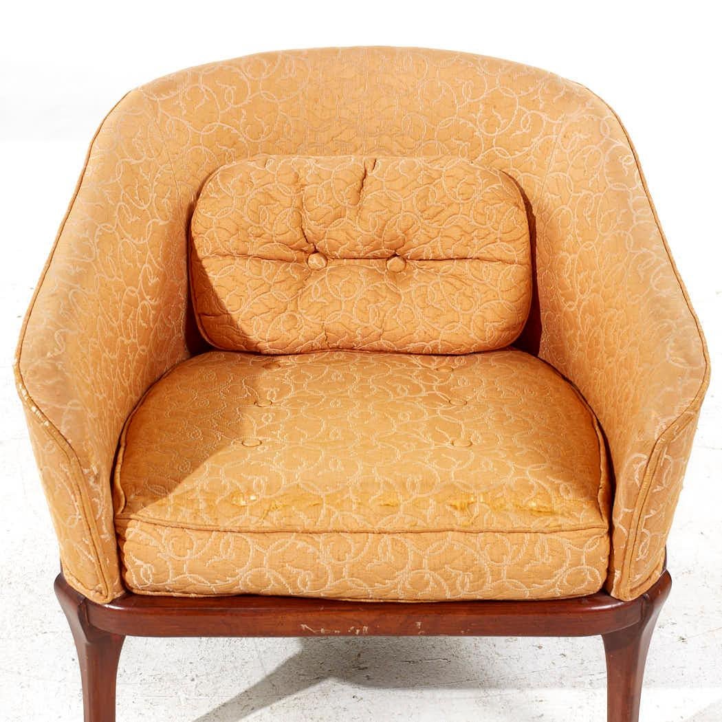 Erwin Lambeth Mid Century Walnut Lounge Chairs - Pair For Sale 5