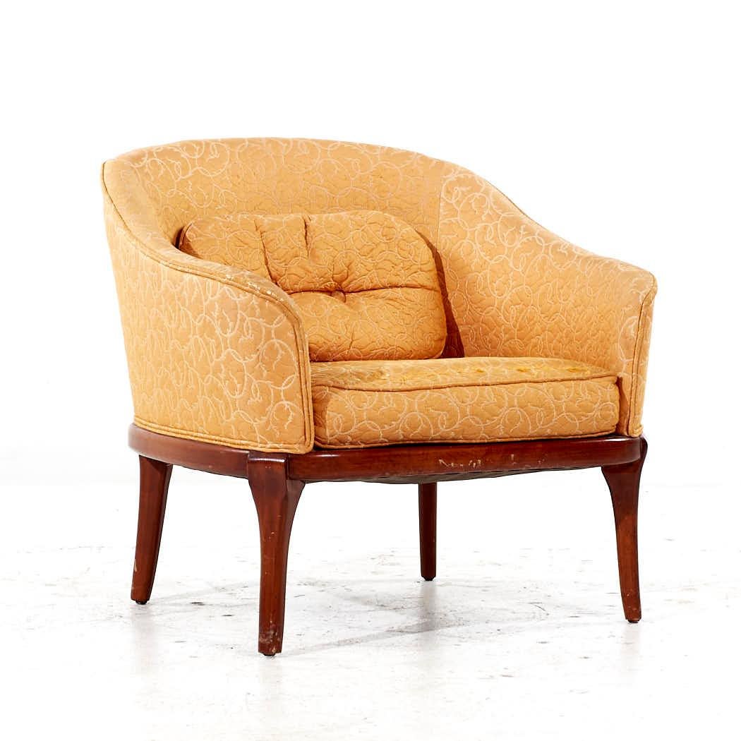 American Erwin Lambeth Mid Century Walnut Lounge Chairs - Pair For Sale