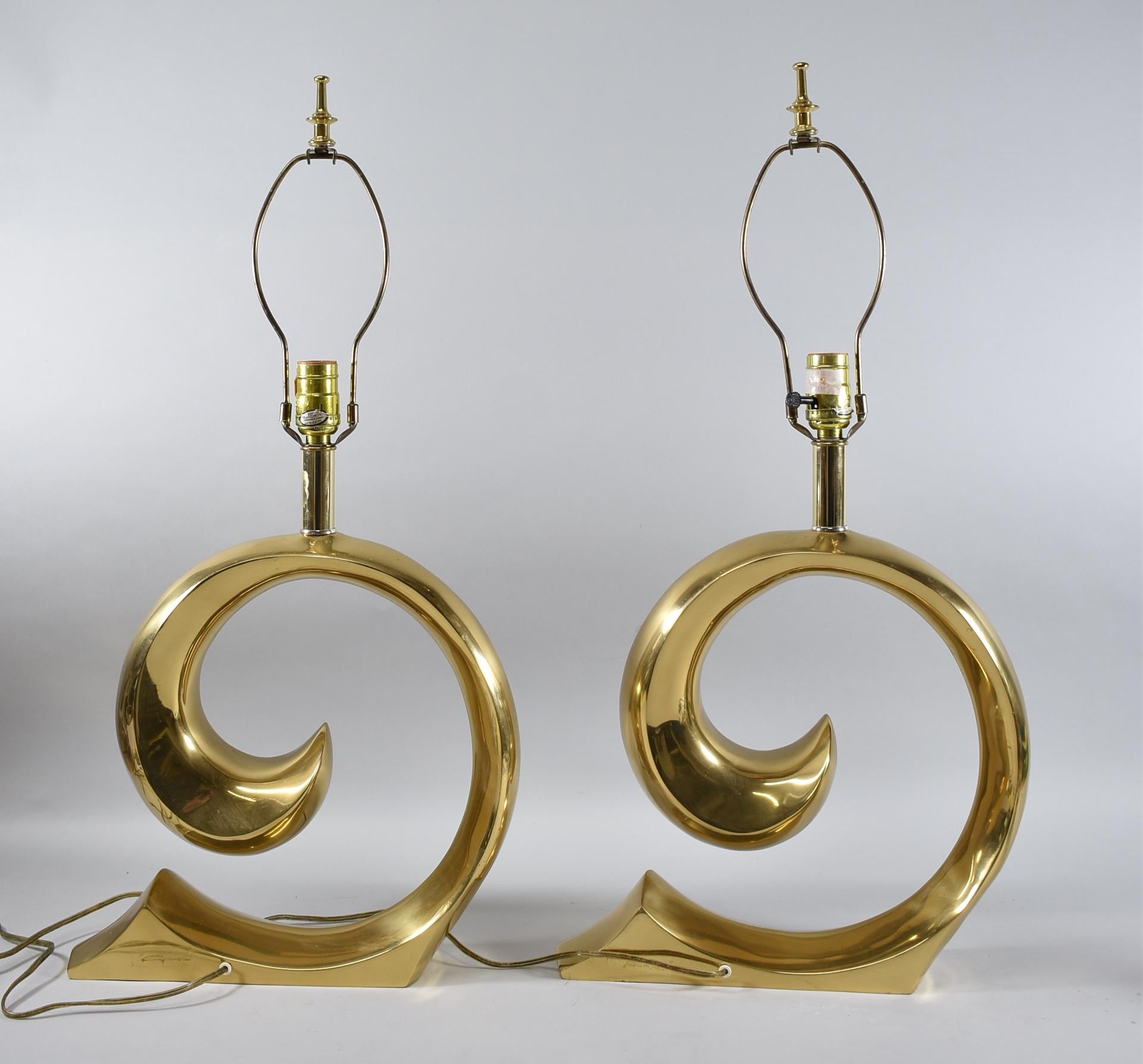 Modern Erwin Lambeth Pair Brass 