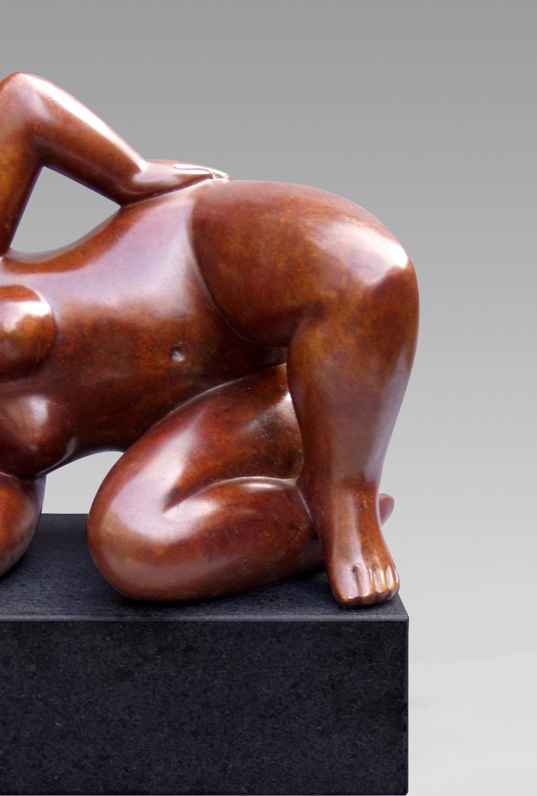 Dagdroomster Daydreamer Bronzeskulptur Nackt Weiblich Contemporary Woman Lady (Zeitgenössisch), Sculpture, von Erwin Meijer