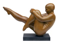 Fokus Bronzeskulptur Frau Dame Figur Brown Patina Limitierte Auflage