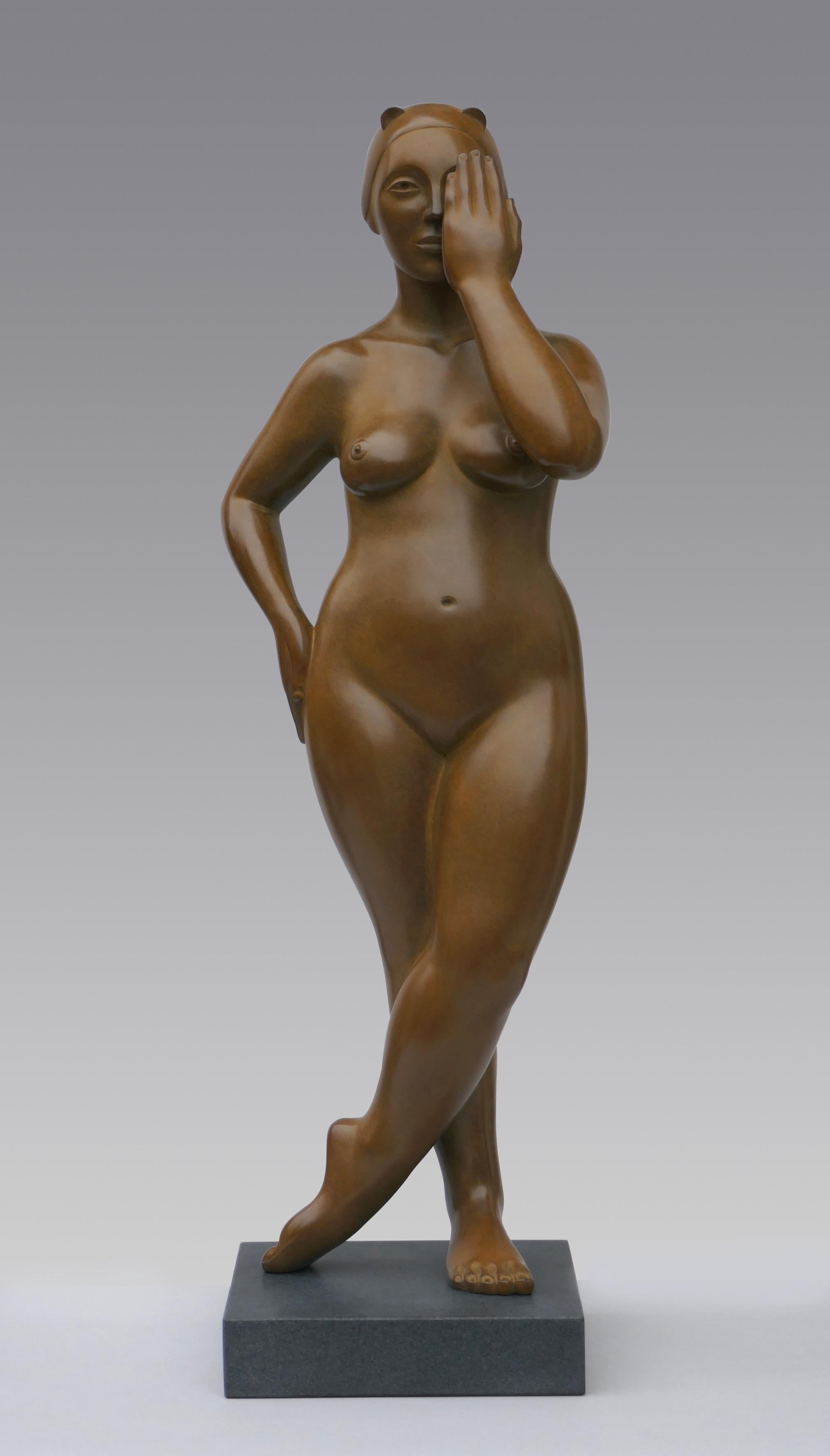 Hide and Seek Bronze Sculpture Nude Female Contemporary