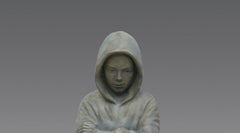Hoodie I Girl Bronze Sculpture Nude Fashion Grey Modern Contemporary