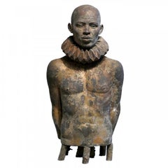 Man met Kraag Man with Collar Unique Bronze Sculpture Contemporary