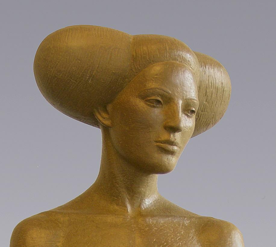 Uma Lady - Sculpture en bronze contemporaine - Femme nue féminine contemporaine - Or Figurative Sculpture par Erwin Meijer