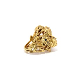 Erwin Pearl Gesichter Ring 18K Gelbgold