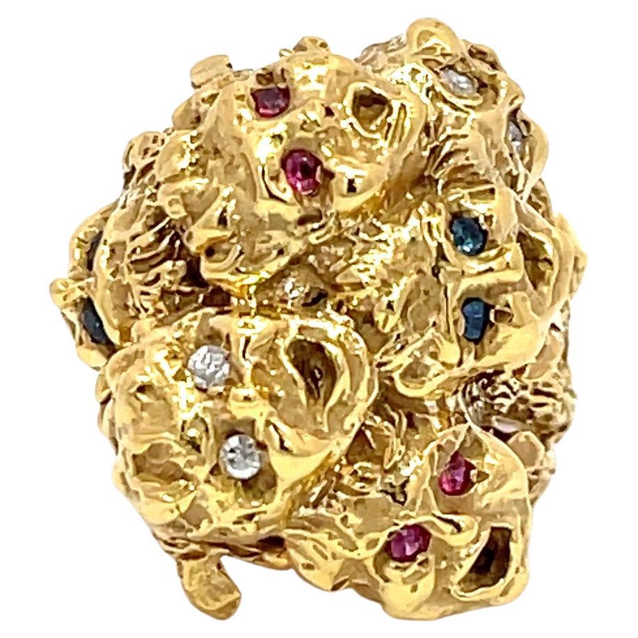 Erwin Pearl Faces Ring 18K Yellow Gold