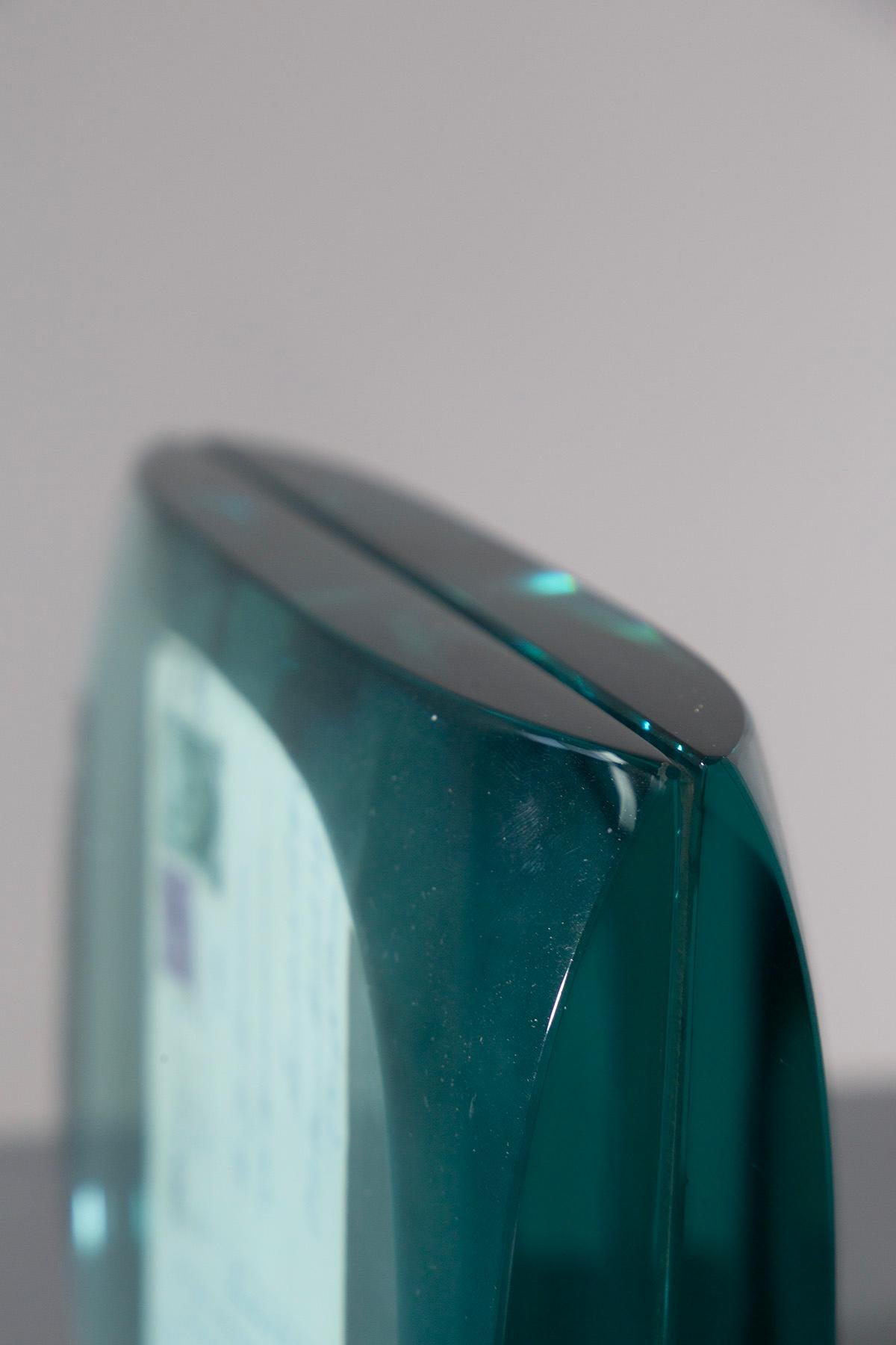 Erwin Walter Burger for FONTANA ARTE crystal photo holder in vendita 1