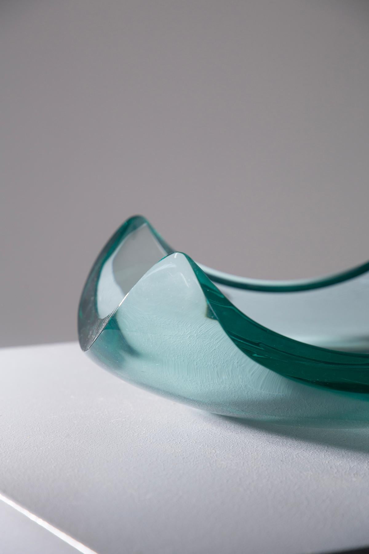 Erwin Walter Burger pour FONTANA ARTE vide-poche en cristal en vente 2