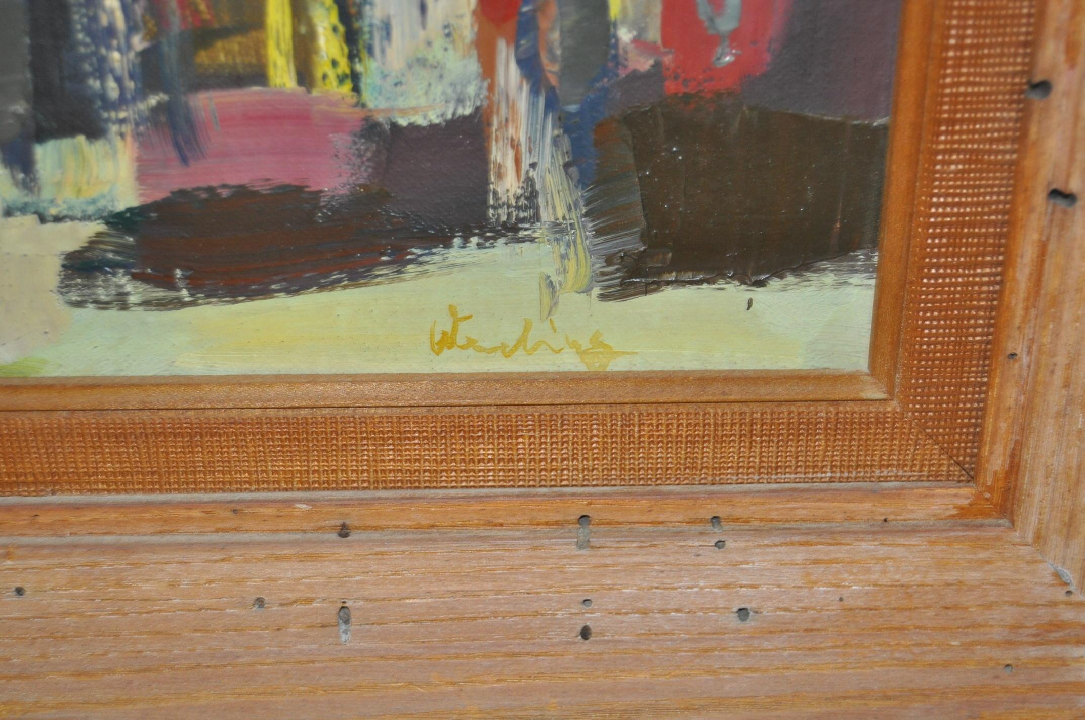 Erwin Wending (20th century) abstract oil painting circa 1950

Original oil on board. Signed lower right. 

Dimensions 8