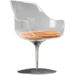 Erwine & Estelle Laverne for Formes Nouvelles 'Champagne' Swivel Chair Acrylic