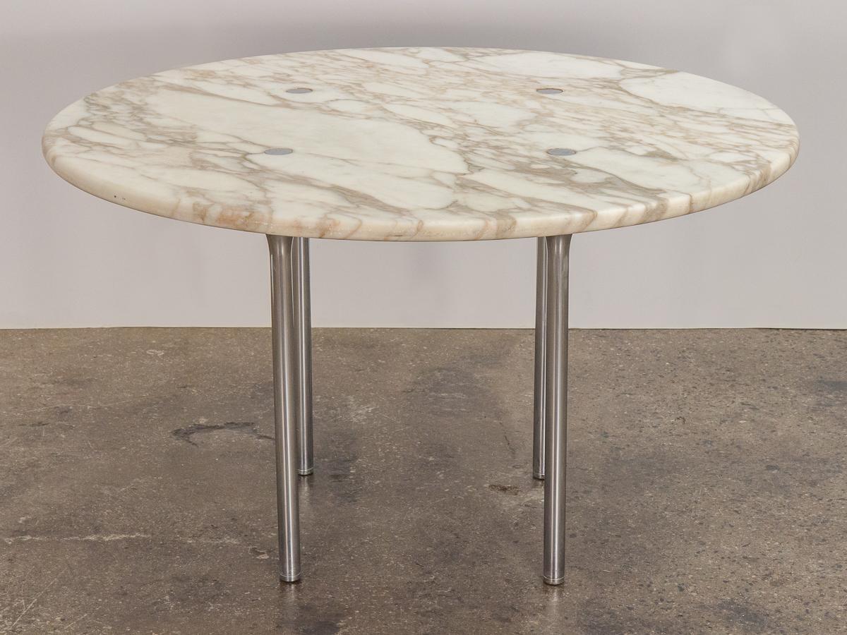 American William Katavolos for Laverne International Marble Round Dining Table