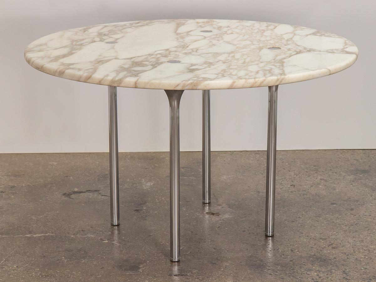 20th Century William Katavolos for Laverne International Marble Round Dining Table