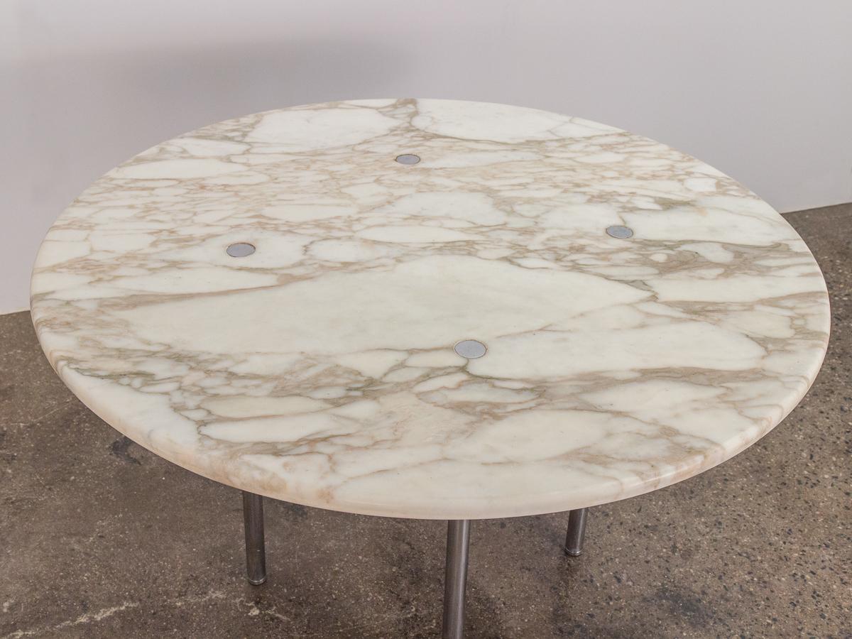 William Katavolos for Laverne International Marble Round Dining Table 1
