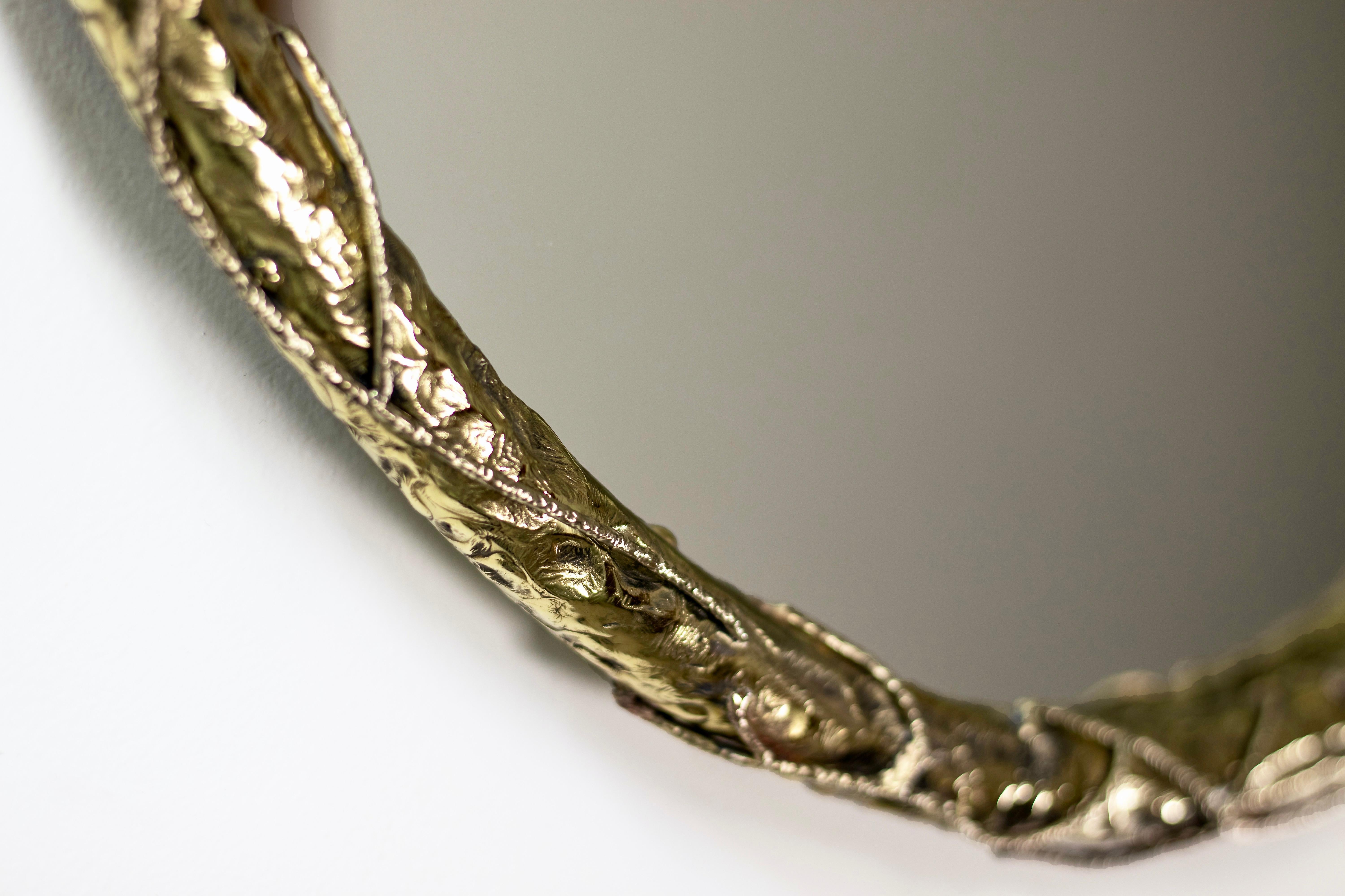 Post-Modern Eryn Brass Mirror by Samuel Costantini