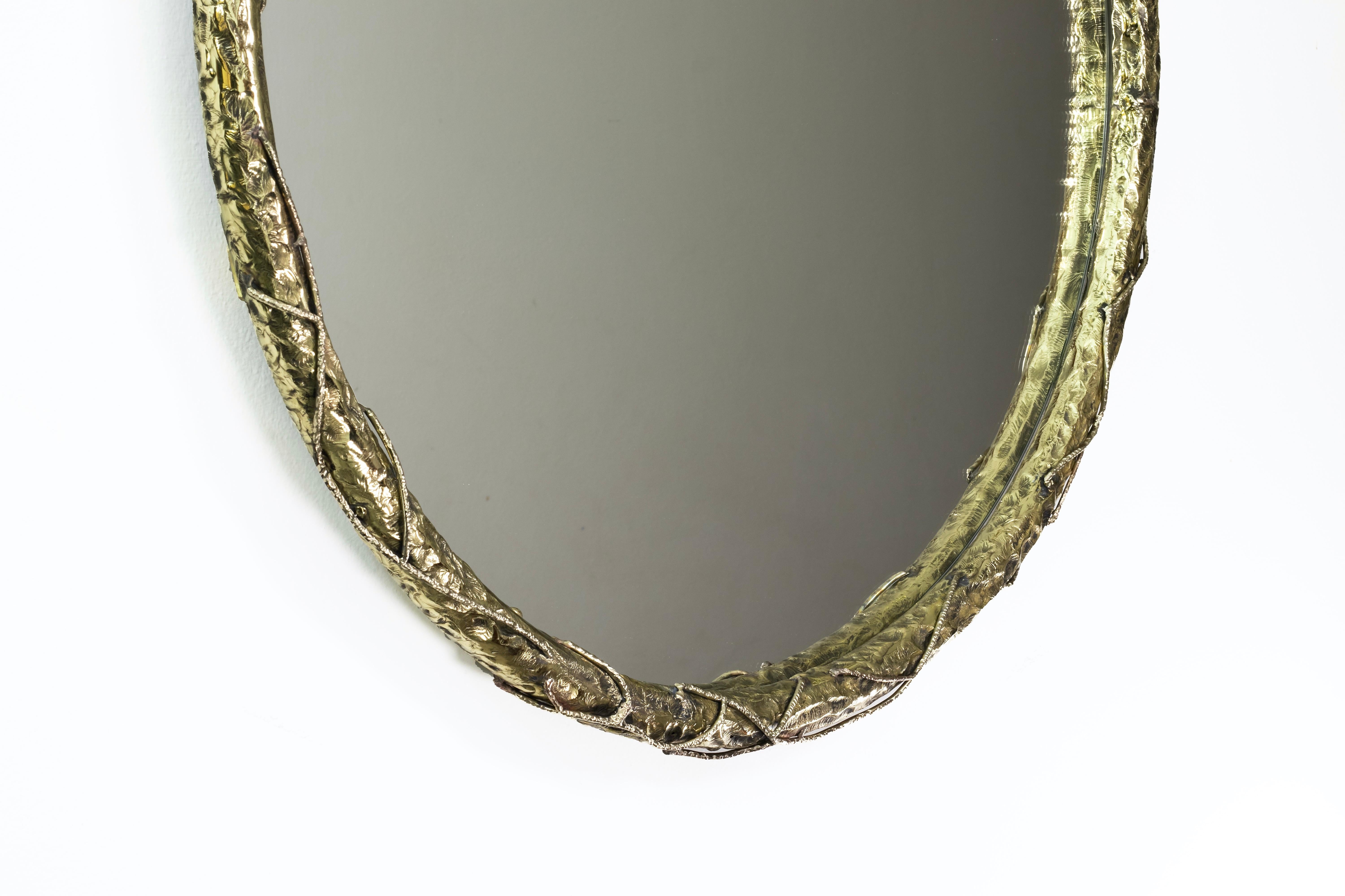 Espejo de arte contemporáneo Eryn Burnt Brass de Samuel Costantini en Nuevo estado para la venta en Geneve, CH