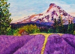 Lavender Melody, Original Contemporary Vibrant Impressionist Landscape Painting