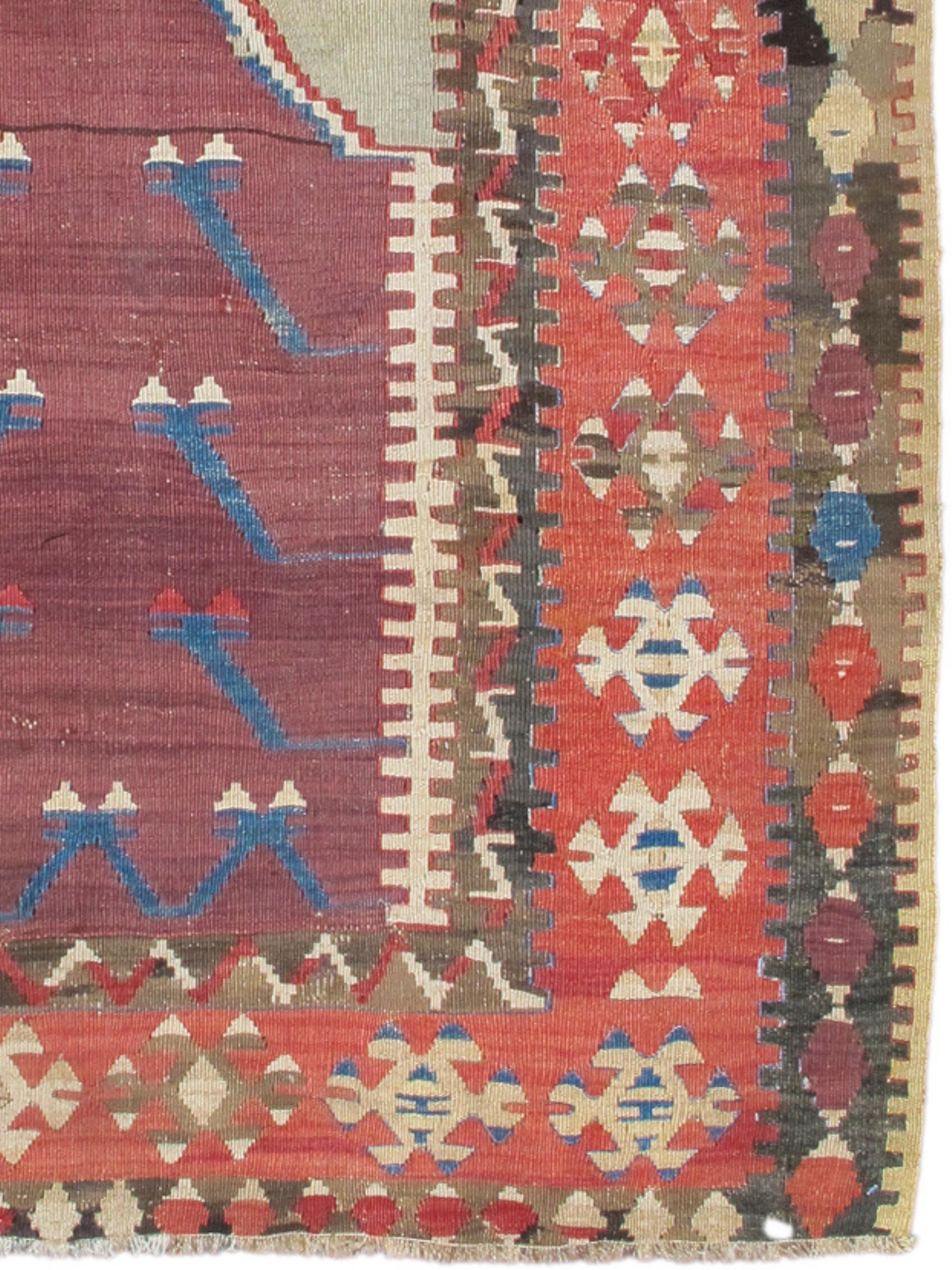 Turco Kilim da preghiera di Erzurum, XIX secolo in vendita