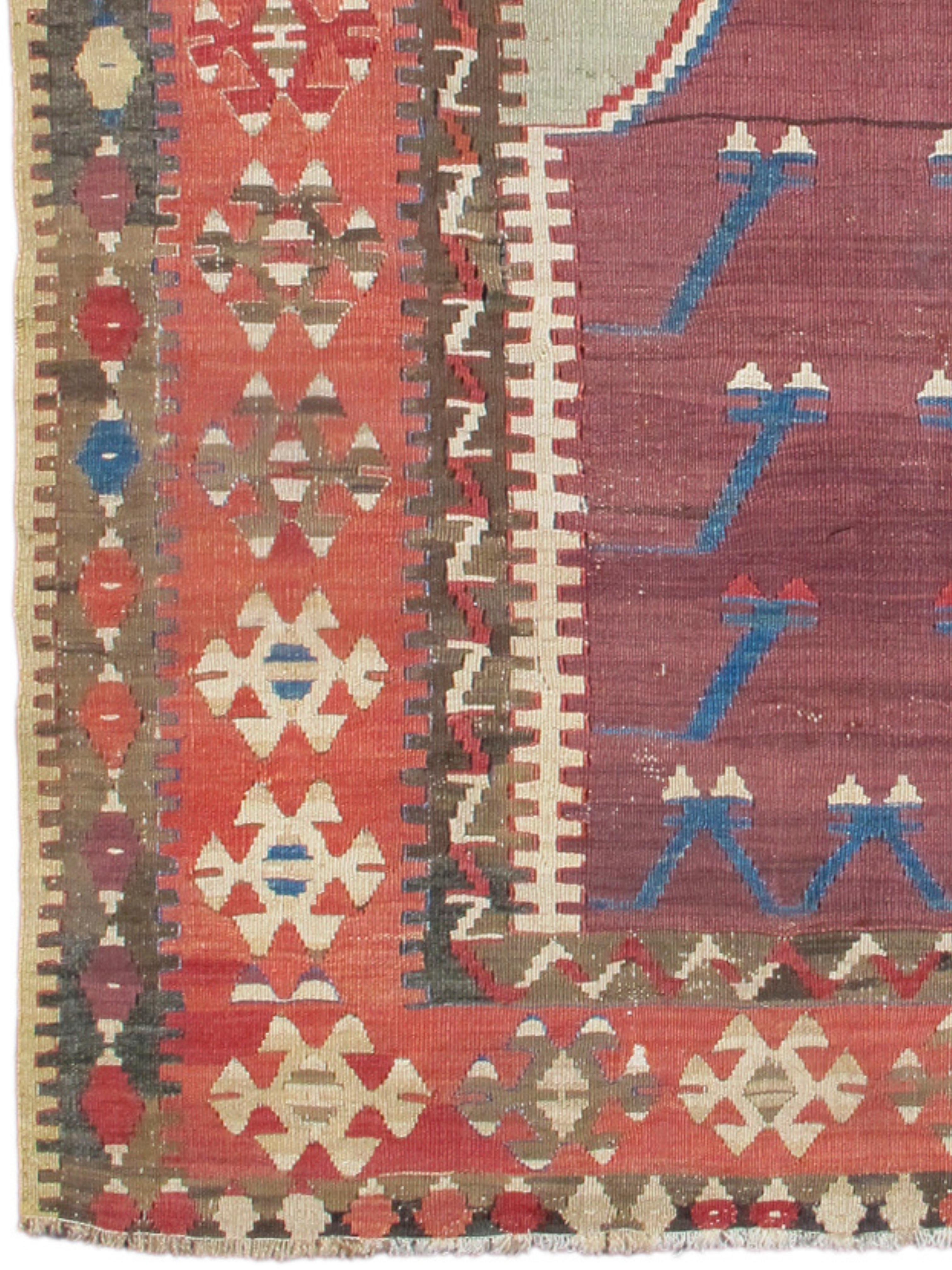 Kilim da preghiera di Erzurum, XIX secolo In condizioni ottime in vendita a San Francisco, CA