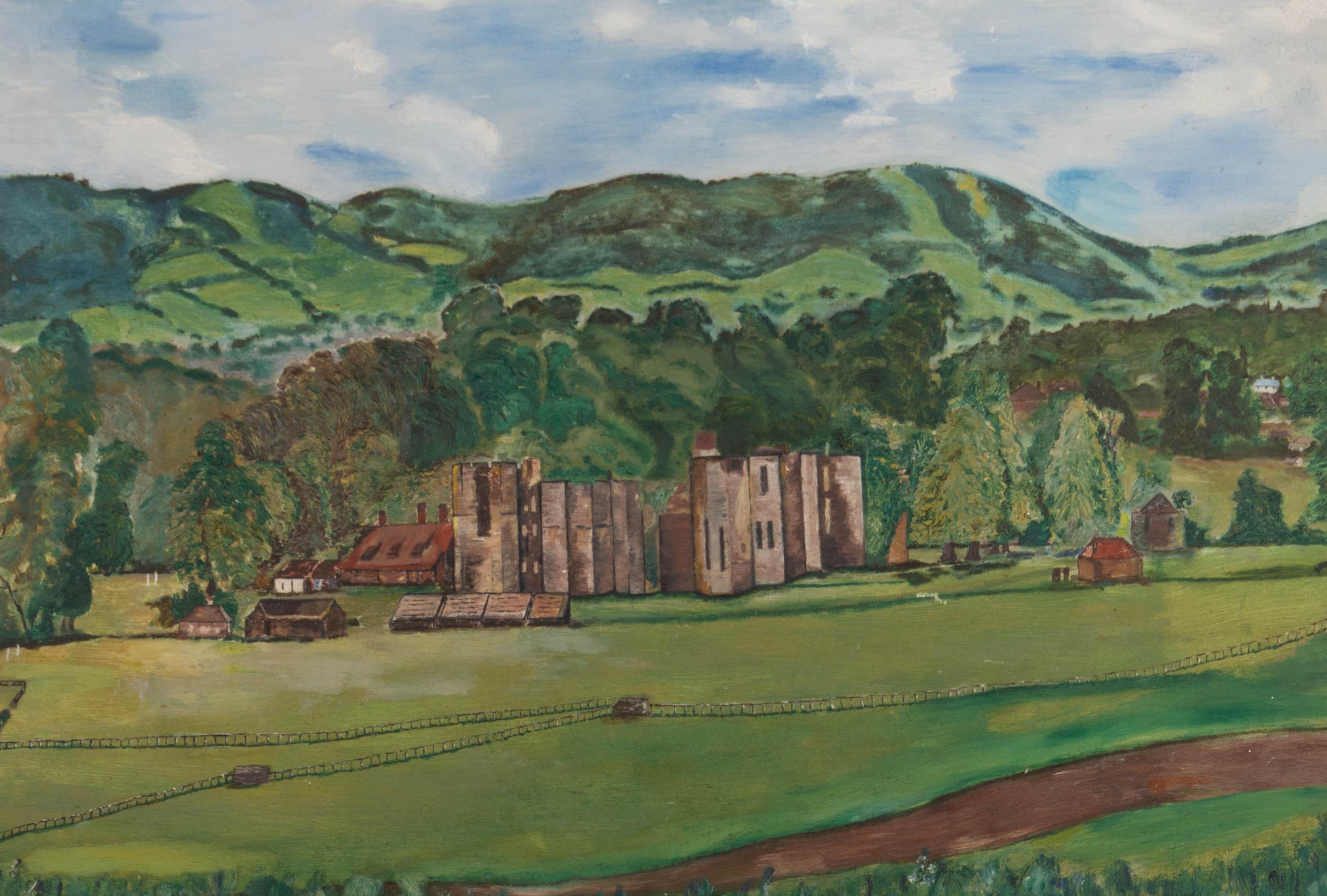 E.S. Denyer - 1959 Oil, Castle Ruin 1
