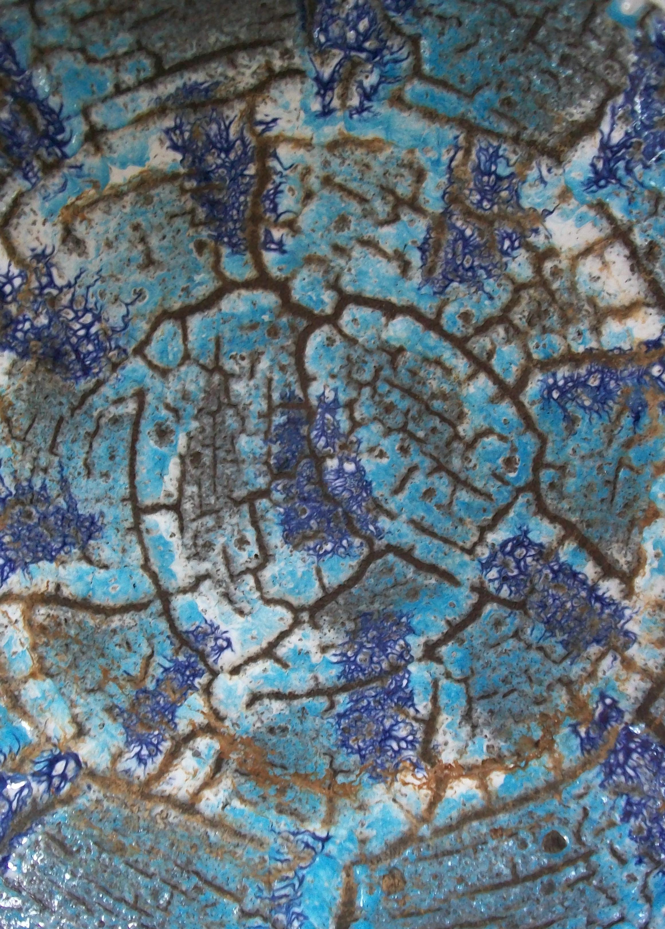 20ième siècle Bol peu profond en céramique émaillée à la lave ES KERAMIK, Allemagne, vers les années 1960 en vente