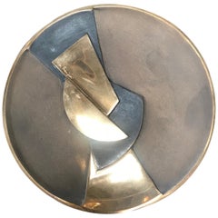 Grande assiette italienne Kaleido en bronze Esa Fedrigolli, 1980