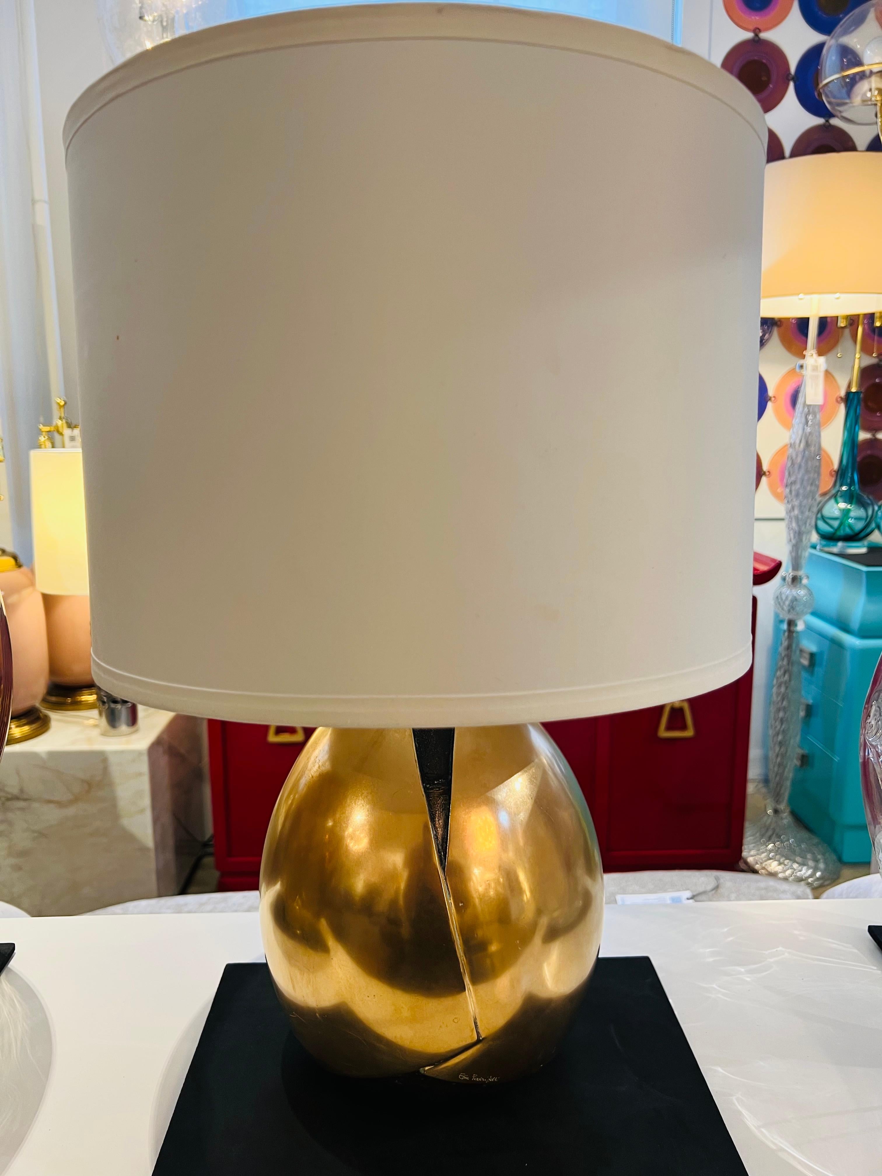 Esa Fedrigolli Esart Sculpture Bronze Table Lamp, 1970, Italy For Sale 4