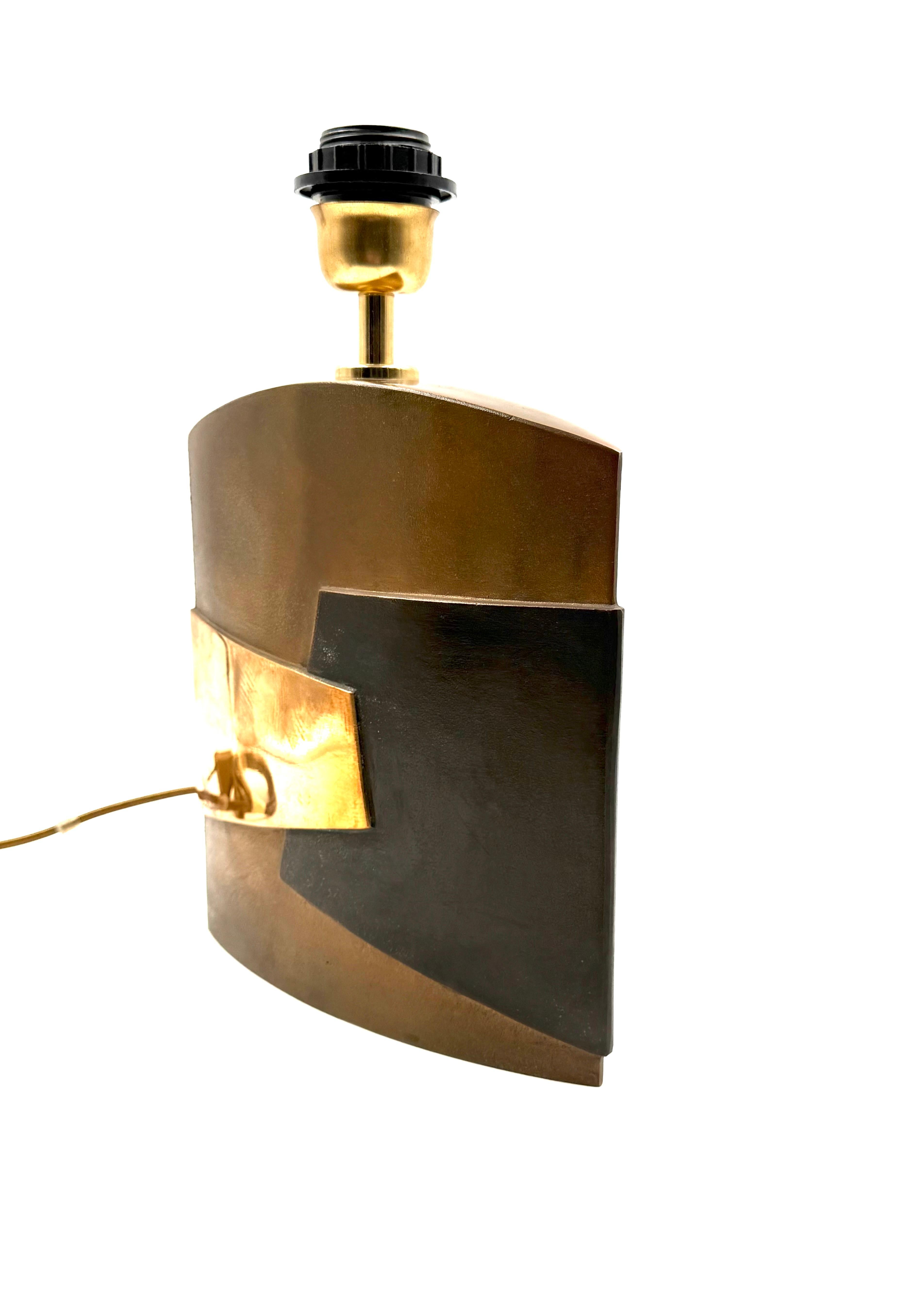 Brass Esa Fedrigolli, Hollywood Regency table lamp, Italy 1970s For Sale