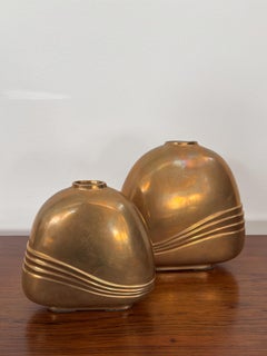 Esa Fedrigolli Italian Midcentury Bronze Sculpture Vases for Esart, 1970s