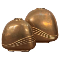 Esa Fedrigolli Italian Midcentury Bronze Sculpture Vases for Esart, 1970s