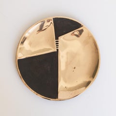 Esa Fedrigolli Sculptural Bronze Plate 1980s
