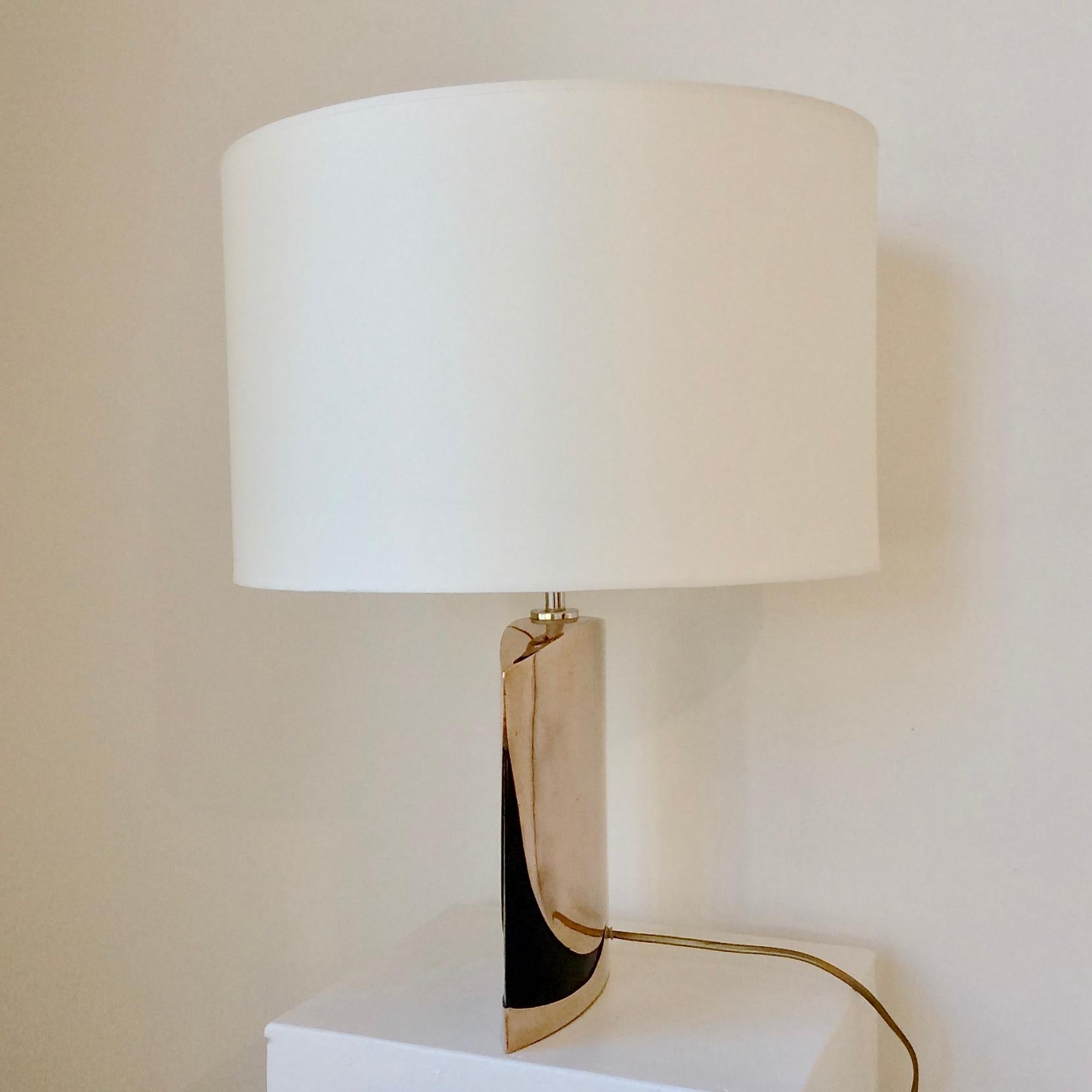 Esa Fedrigolli Signed Bronze Table Lamp, circa 1970, Italy In Good Condition In Brussels, BE
