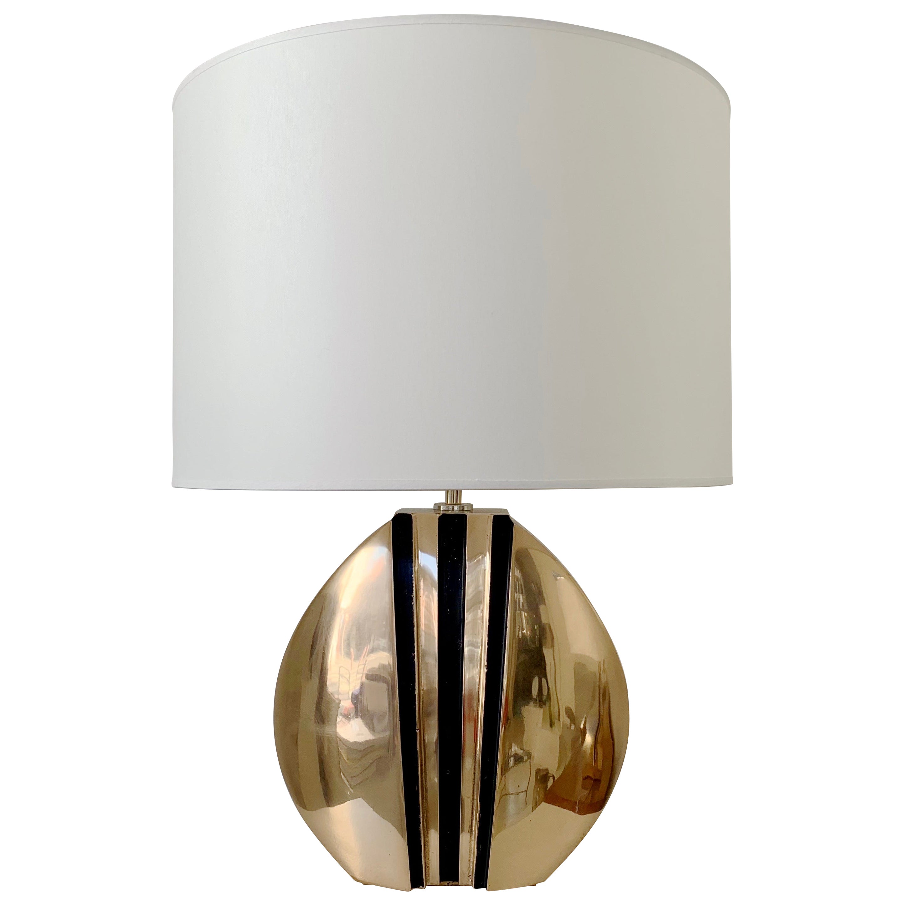 Esa Fedrigolli Signed Bronze Table Lamp, circa 1970, Italy