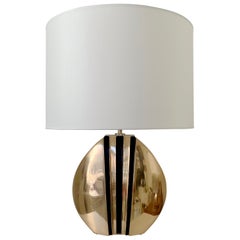 Lampe de bureau en bronze signée Esa Fedrigolli, vers 1970, Italie