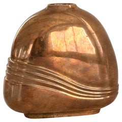 Esa Fedrigolli Signed Bronze Vase, Italy, 1970s