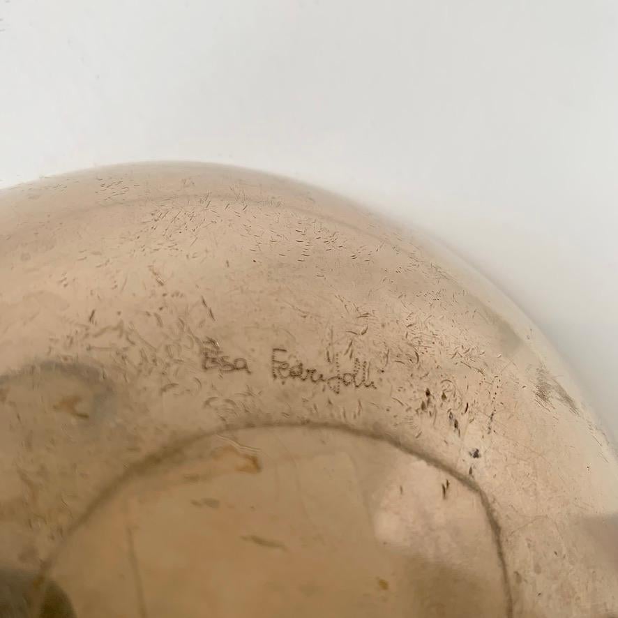 Vide-Poche de bronce dorado firmado por Esa Fedrigolli, hacia 1970, Italia. en venta 2