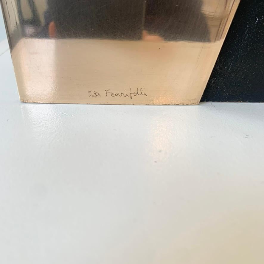 Esa Fegdrigolli Signierte Bronze-Tischlampe, um 1975, Italien im Angebot 4