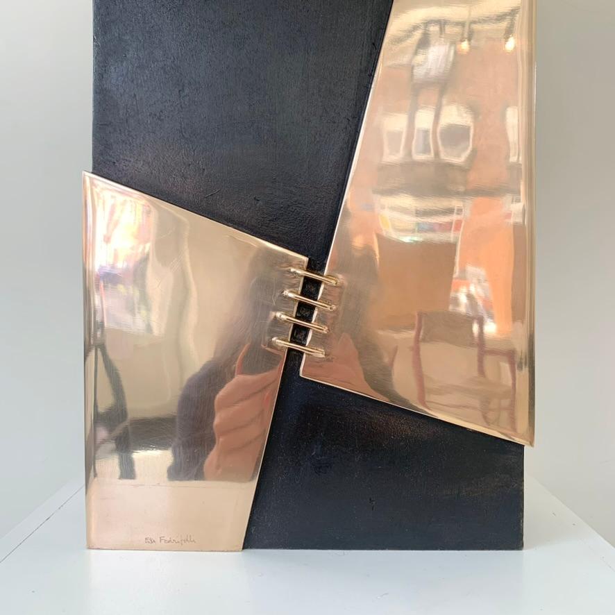 Esa Fegdrigolli Signierte Bronze-Tischlampe, um 1975, Italien im Angebot 6