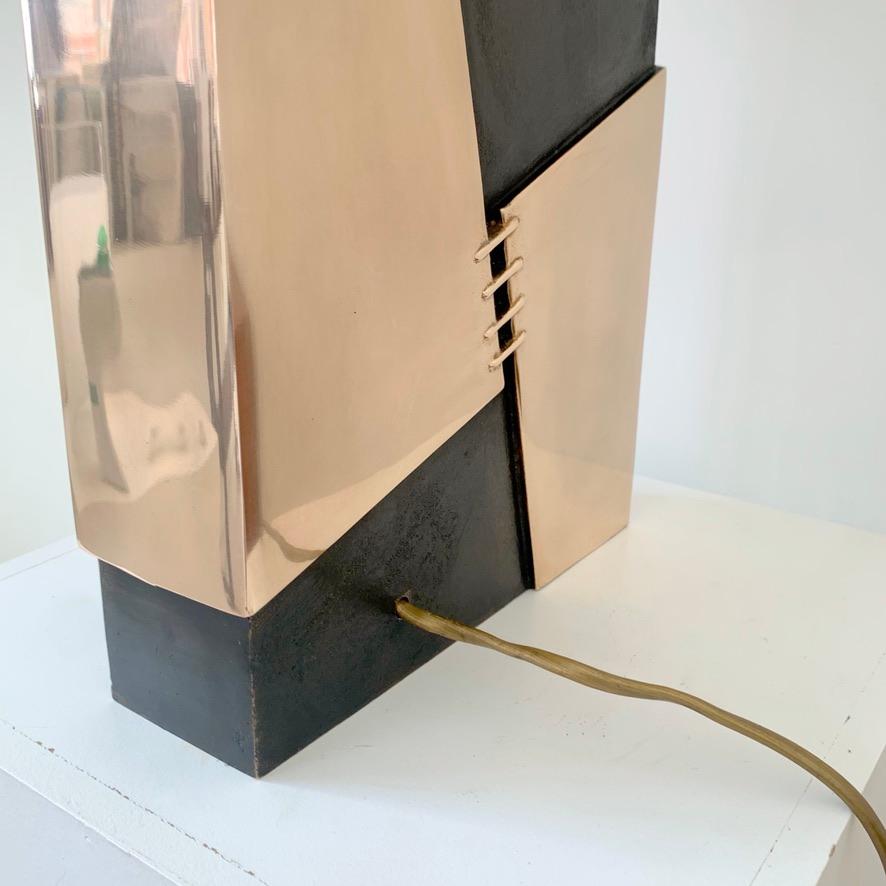 Esa Fegdrigolli Signierte Bronze-Tischlampe, um 1975, Italien im Angebot 7