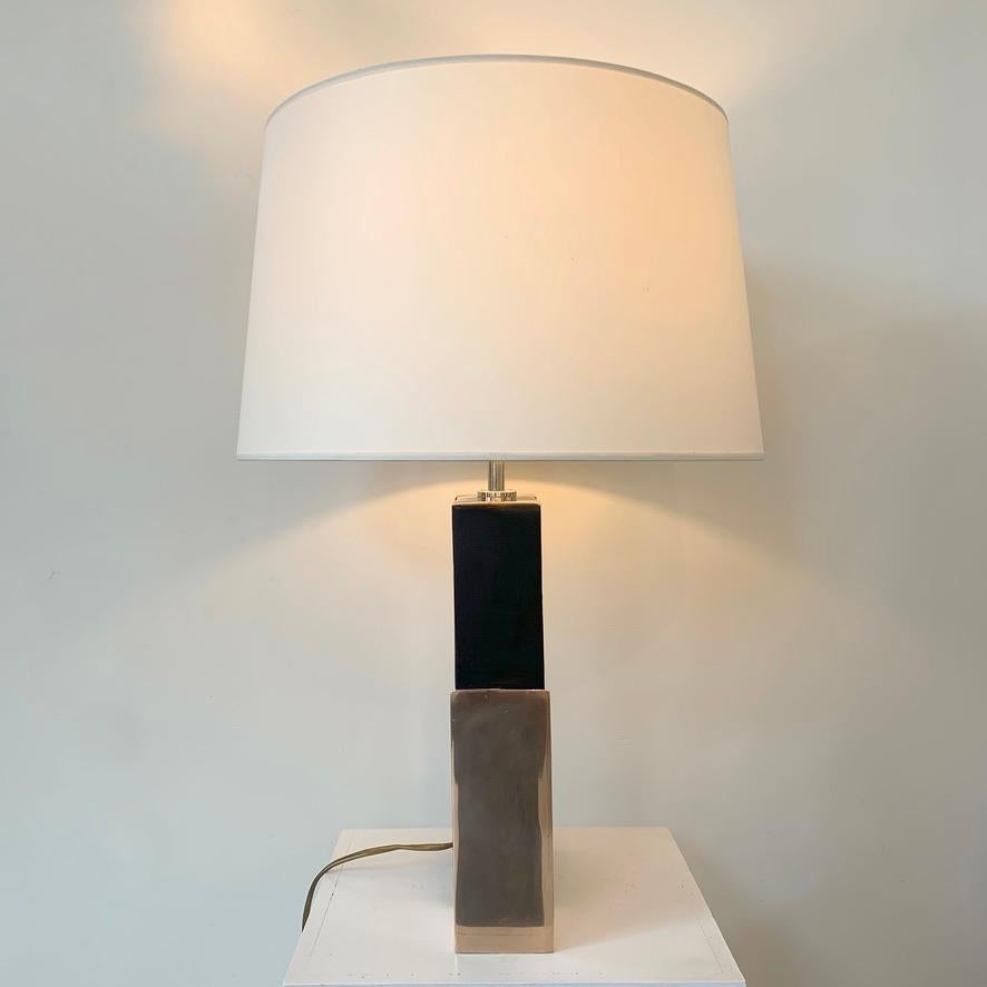 Esa Fegdrigolli Signierte Bronze-Tischlampe, um 1975, Italien im Angebot 1