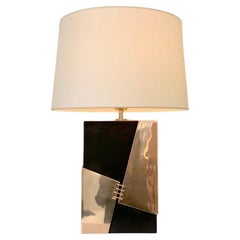Esa Fegdrigolli Signed Bronze Table Lamp, circa 1975, Italy