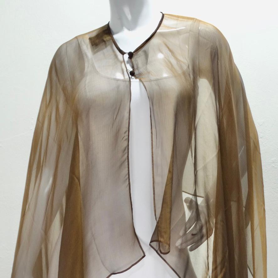 Esacada Couture Sheer Cape In Good Condition For Sale In Scottsdale, AZ