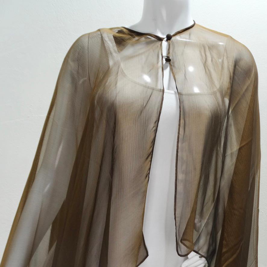 Women's or Men's Esacada Couture Sheer Cape For Sale